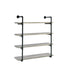 Elmcrest 40-inch Wall Shelf Black and Grey Driftwood - U&U Home Budget Furniture (Carteret, NJ)