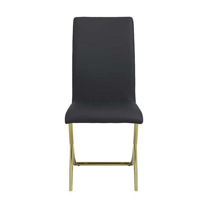 Carmelia Upholstered Side Chairs Black (Set of 4) - U&U Home Budget Furniture (Carteret, NJ)