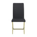 Carmelia Upholstered Side Chairs Black (Set of 4) - U&U Home Budget Furniture (Carteret, NJ)