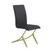 Carmelia Upholstered Side Chairs Black (Set of 4) - U&U Home Budget Furniture (Carteret, NJ)