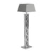 Carmen Geometric Base Floor Lamp Silver - U&U Home Budget Furniture (Carteret, NJ)