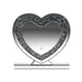 Euston Heart Shape Table Mirror Silver - U&U Home Budget Furniture (Carteret, NJ)