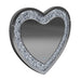 Aiko Heart Shape Wall Mirror Silver - U&U Home Budget Furniture (Carteret, NJ)