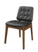 Redbridge Tufted Back Side Chairs Natural Walnut and Black (Set of 2) - U&U Home Budget Furniture (Carteret, NJ)