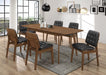 Redbridge Tufted Back Side Chairs Natural Walnut and Black (Set of 2) - U&U Home Budget Furniture (Carteret, NJ)