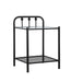 Livingston 1-shelf Nightstand with Glass Top Dark Bronze - U&U Home Budget Furniture (Carteret, NJ)