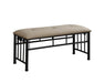 Livingston Upholstered Bench Brown and Dark Bronze - U&U Home Budget Furniture (Carteret, NJ)