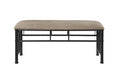 Livingston Upholstered Bench Brown and Dark Bronze - U&U Home Budget Furniture (Carteret, NJ)