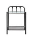 Livingston 1-shelf Nightstand with Glass Top Dark Bronze - U&U Home Budget Furniture (Carteret, NJ)