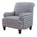 Glenn Recessed Arms Accent Chair Blue - U&U Home Budget Furniture (Carteret, NJ)