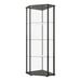 Zenobia Glass Shelf Curio Cabinet Clear and Black - U&U Home Budget Furniture (Carteret, NJ)