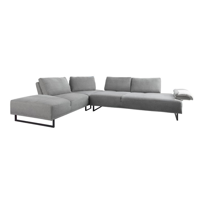 Arden 2-piece Adjustable Back Sectional Taupe - U&U Home Budget Furniture (Carteret, NJ)