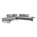 Arden 2-piece Adjustable Back Sectional Taupe - U&U Home Budget Furniture (Carteret, NJ)