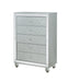 Gunnison 5-drawer Chest Silver Metallic - U&U Home Budget Furniture (Carteret, NJ)