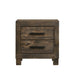 Woodmont 2-drawer Nightstand Rustic Golden Brown - U&U Home Budget Furniture (Carteret, NJ)
