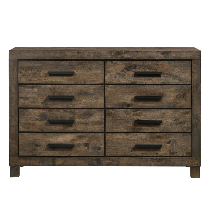 Woodmont 8-drawer Dresser Rustic Golden Brown - U&U Home Budget Furniture (Carteret, NJ)