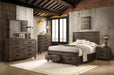 Woodmont 5-drawer Chest Rustic Golden Brown - U&U Home Budget Furniture (Carteret, NJ)