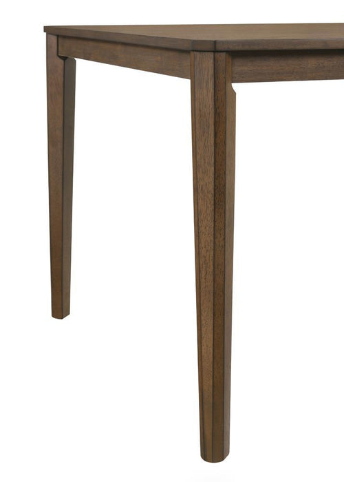 Wethersfield Dining Table with Clipped Corner Medium Walnut - U&U Home Budget Furniture (Carteret, NJ)