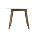 Breckenridge Round Dining Table Matte White and Natural Oak - U&U Home Budget Furniture (Carteret, NJ)