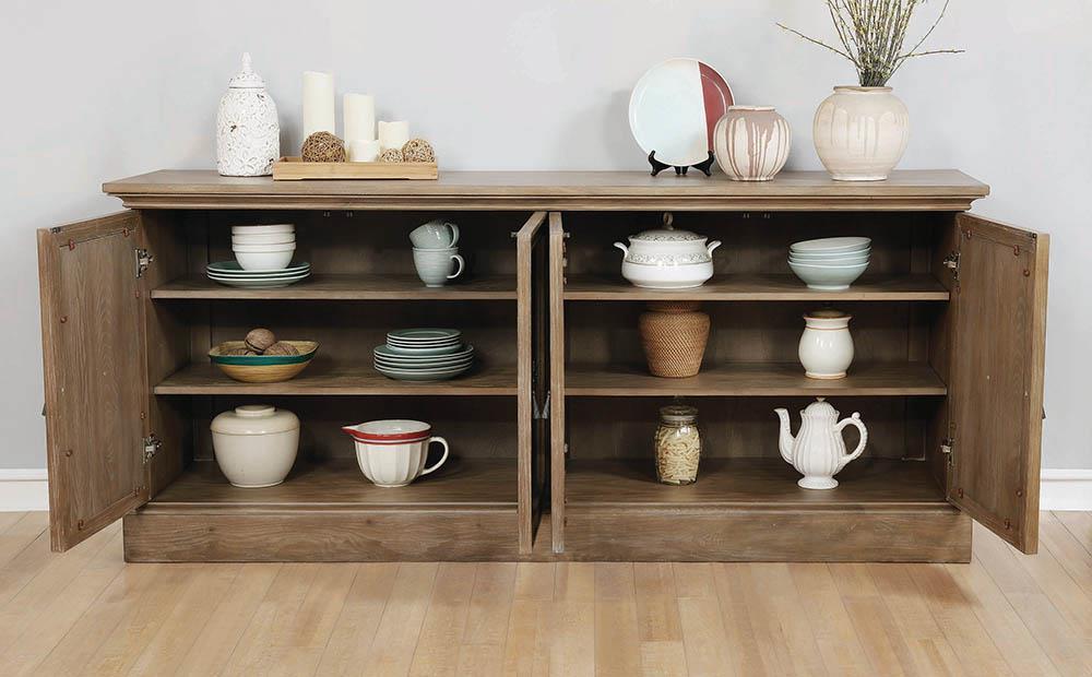 Brockway 4-door Server Barley Brown - U&U Home Budget Furniture (Carteret, NJ)