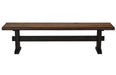 Bexley Trestle Bench Natural Honey and Espresso - U&U Home Budget Furniture (Carteret, NJ)