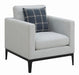 Apperson Cushioned Back Arm Chair Light Grey - U&U Home Budget Furniture (Carteret, NJ)