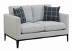 Apperson Cushioned Back Loveseat Light Grey - U&U Home Budget Furniture (Carteret, NJ)