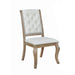 Brockway Tufted Side Chairs Cream and Barley Brown (Set of 2) - U&U Home Budget Furniture (Carteret, NJ)