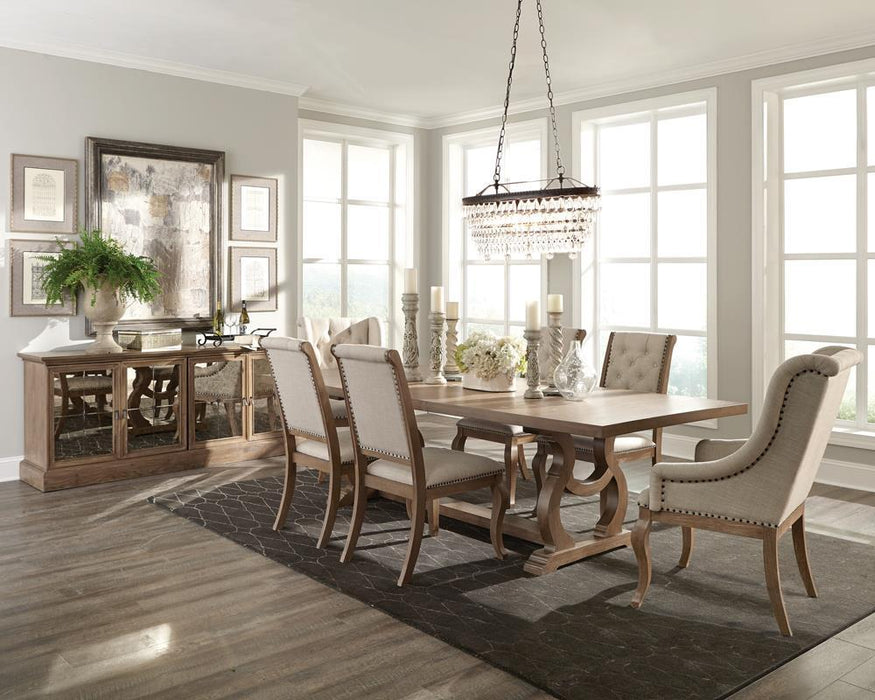 Brockway Tufted Side Chairs Cream and Barley Brown (Set of 2) - U&U Home Budget Furniture (Carteret, NJ)