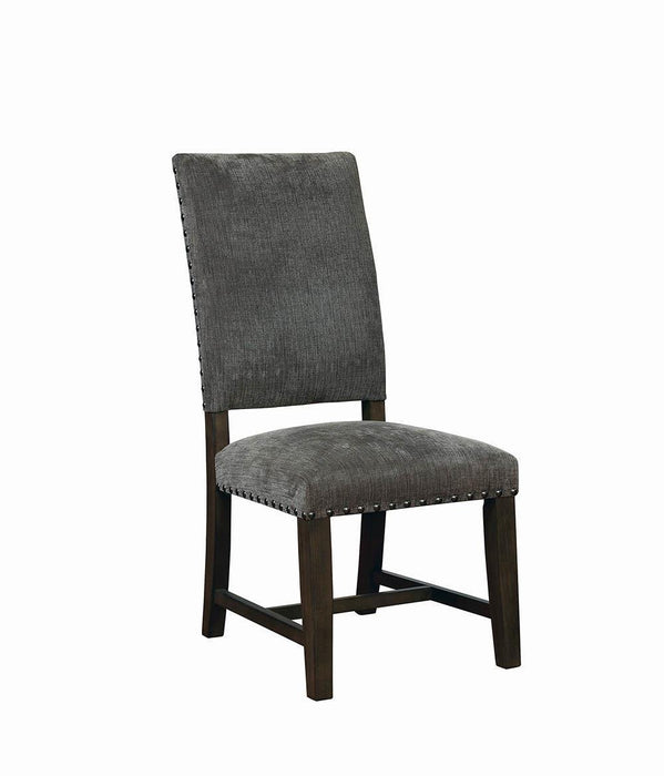 Twain Upholstered Side Chairs Warm Grey (Set of 2) - U&U Home Budget Furniture (Carteret, NJ)