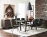 Aiken Tufted Dining Chairs Charcoal (Set of 4) - U&U Home Budget Furniture (Carteret, NJ)