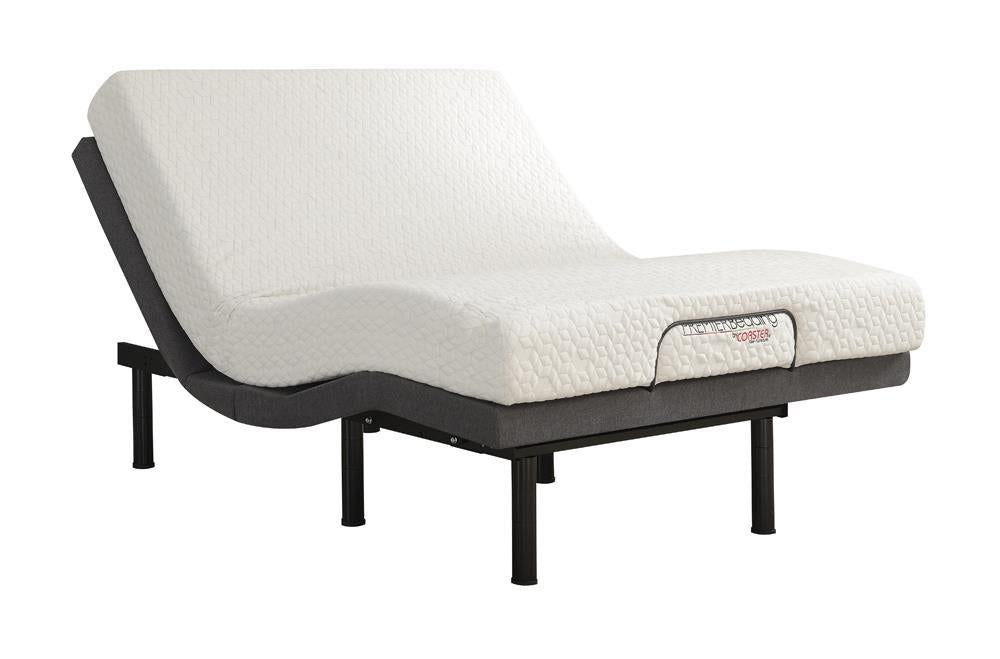 Clara Eastern King, E.King, Queen, & Twin XL Adjustable Bed Base Grey and Black - U&U Home Budget Furniture (Carteret, NJ)