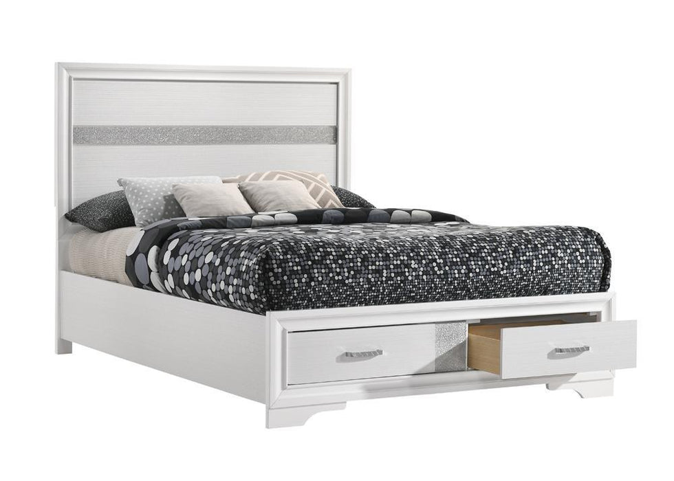 Miranda Full & Twin Storage Bed White - U&U Home Budget Furniture (Carteret, NJ)