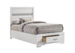 Miranda Full & Twin Storage Bed White - U&U Home Budget Furniture (Carteret, NJ)