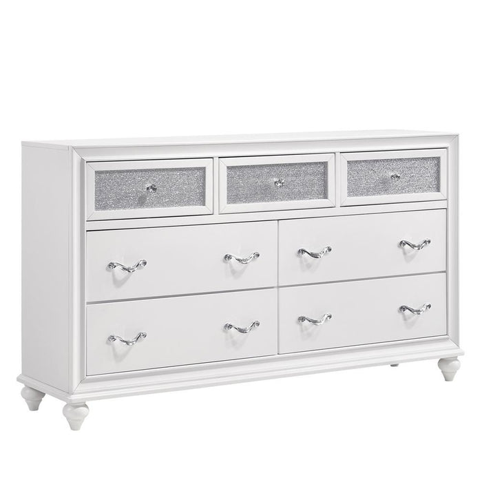 Barzini 7-drawer Dresser White - U&U Home Budget Furniture (Carteret, NJ)
