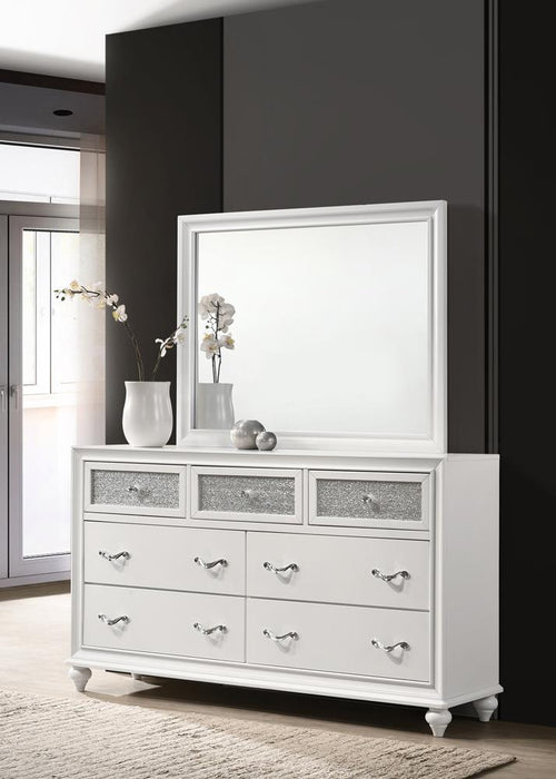 Barzini 7-drawer Dresser White - U&U Home Budget Furniture (Carteret, NJ)