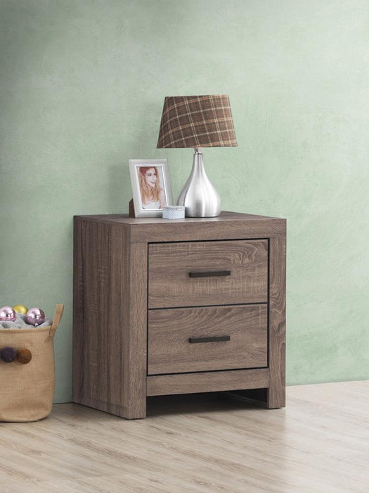 Brantford 2-drawer Nightstand Barrel Oak - U&U Home Budget Furniture (Carteret, NJ)