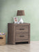 Brantford 2-drawer Nightstand Barrel Oak - U&U Home Budget Furniture (Carteret, NJ)