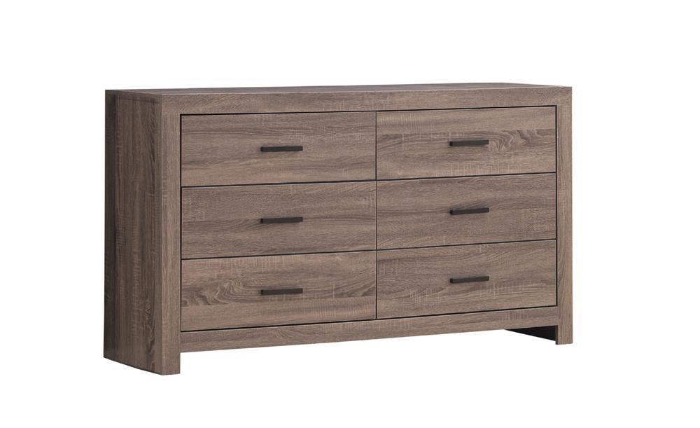 Brantford 6-drawer Dresser Barrel Oak - U&U Home Budget Furniture (Carteret, NJ)