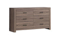 Brantford 6-drawer Dresser Barrel Oak - U&U Home Budget Furniture (Carteret, NJ)