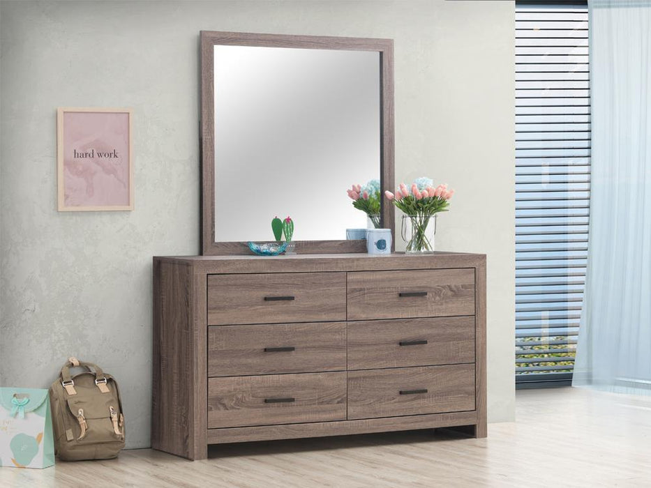 Brantford 6-drawer Dresser Barrel Oak - U&U Home Budget Furniture (Carteret, NJ)