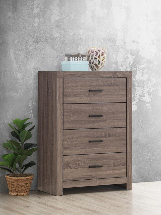 Brantford 4-drawer Chest Barrel Oak - U&U Home Budget Furniture (Carteret, NJ)