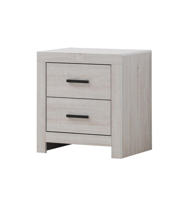 Brantford 2-drawer Nightstand Coastal White - U&U Home Budget Furniture (Carteret, NJ)