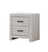 Brantford 2-drawer Nightstand Coastal White - U&U Home Budget Furniture (Carteret, NJ)