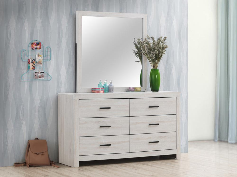 Brantford 6-drawer Dresser Coastal White - U&U Home Budget Furniture (Carteret, NJ)