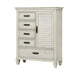 Franco 5-drawer Door Chest Antique White - U&U Home Budget Furniture (Carteret, NJ)