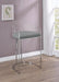Thermosolis Acrylic Back Bar Stools Grey and Chrome (Set of 2) - U&U Home Budget Furniture (Carteret, NJ)