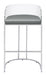 Thermosolis Acrylic Back Bar Stools Grey and Chrome (Set of 2) - U&U Home Budget Furniture (Carteret, NJ)