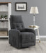 Howie Tufted Upholstered Power Lift Recliner Charcoal - U&U Home Budget Furniture (Carteret, NJ)