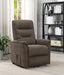 Henrietta Power Lift Recliner with Storage Pocket Brown - U&U Home Budget Furniture (Carteret, NJ)